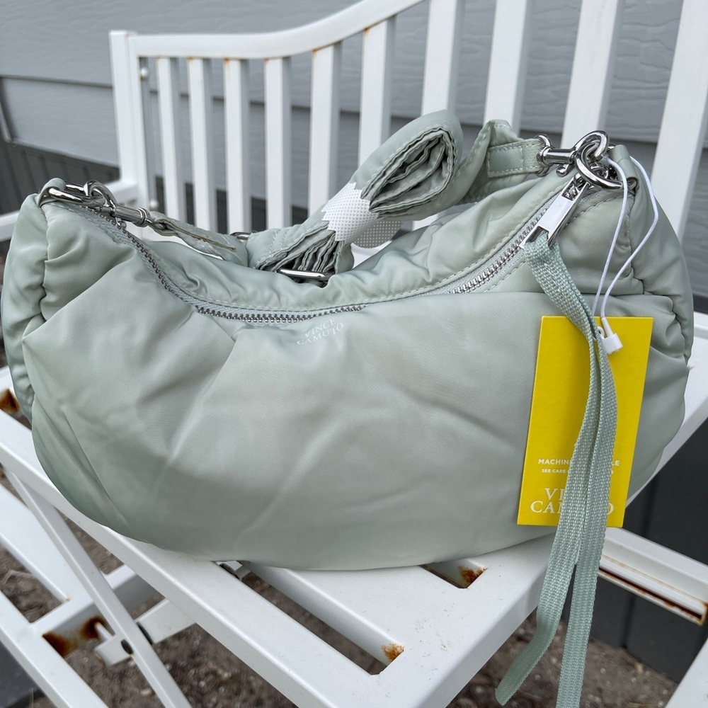 VINCE CAMUTO Washable Nylon Crossbody Bag In Cool Mint - Picture 4 of 12